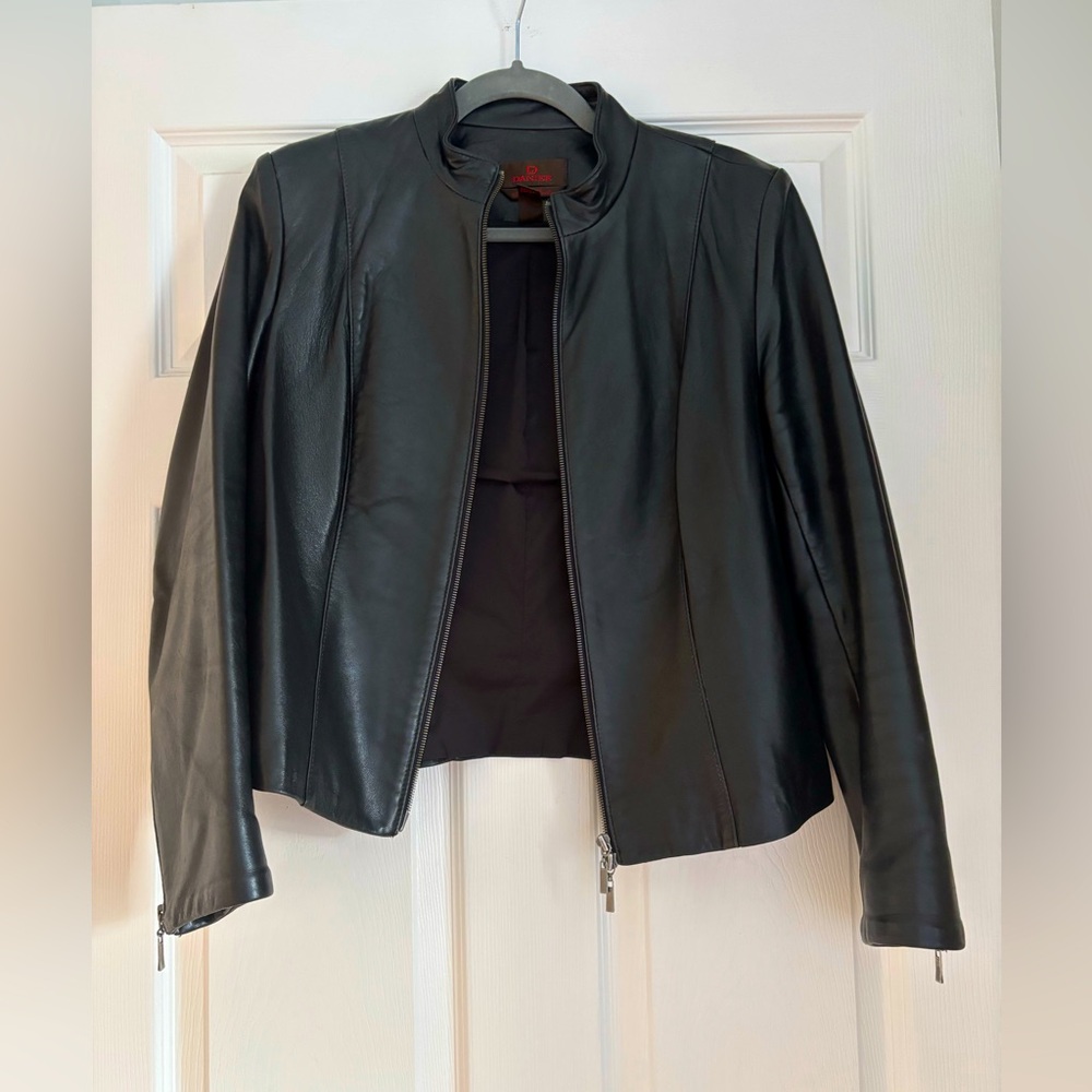 Danier Classic Black Leather Jacket